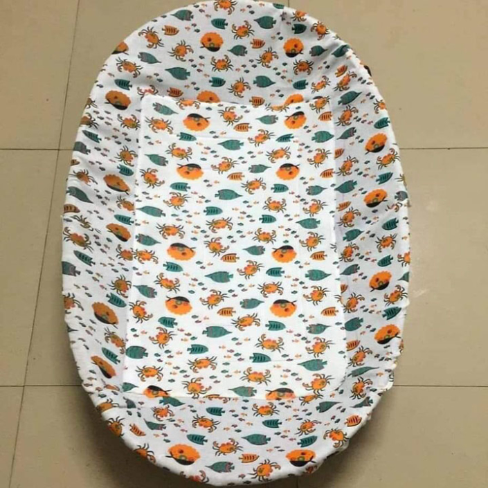Tấm bọc lót nôi tre cho bé nằm ngủ võng
